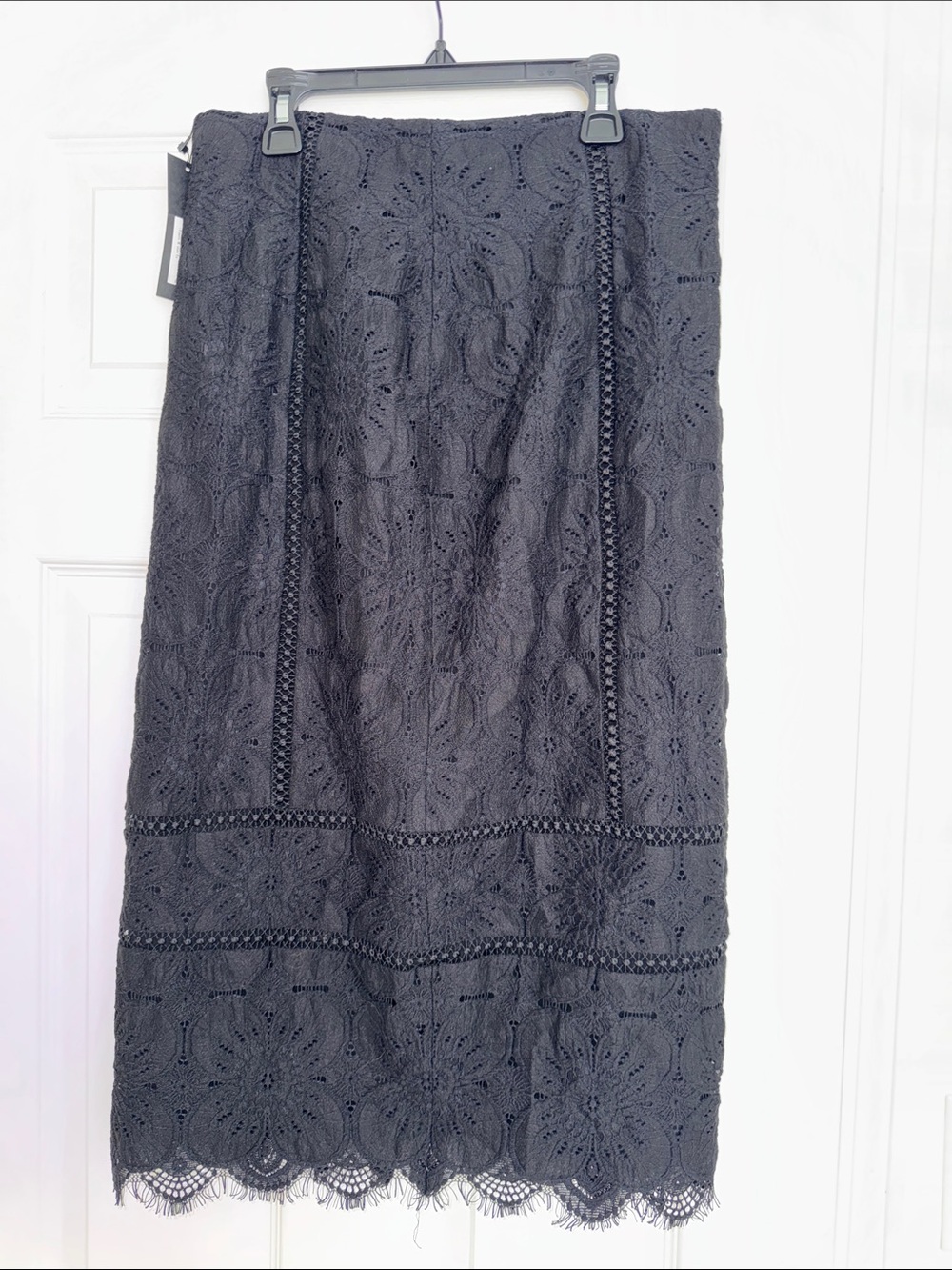 Banana Republic Black Lace Midi Skirt